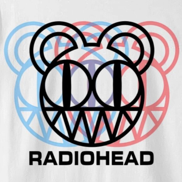 Radiohead Dizzy Glitch Logo T-Shirt Rock Band Music Graphic Fan Merch Tee 92 - Picture 2 of 5